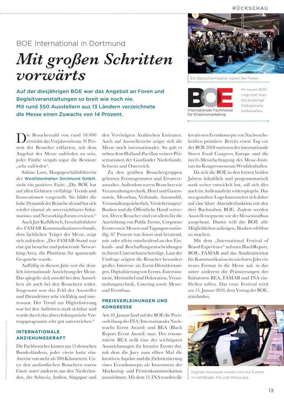 großen Schritten vorwärts