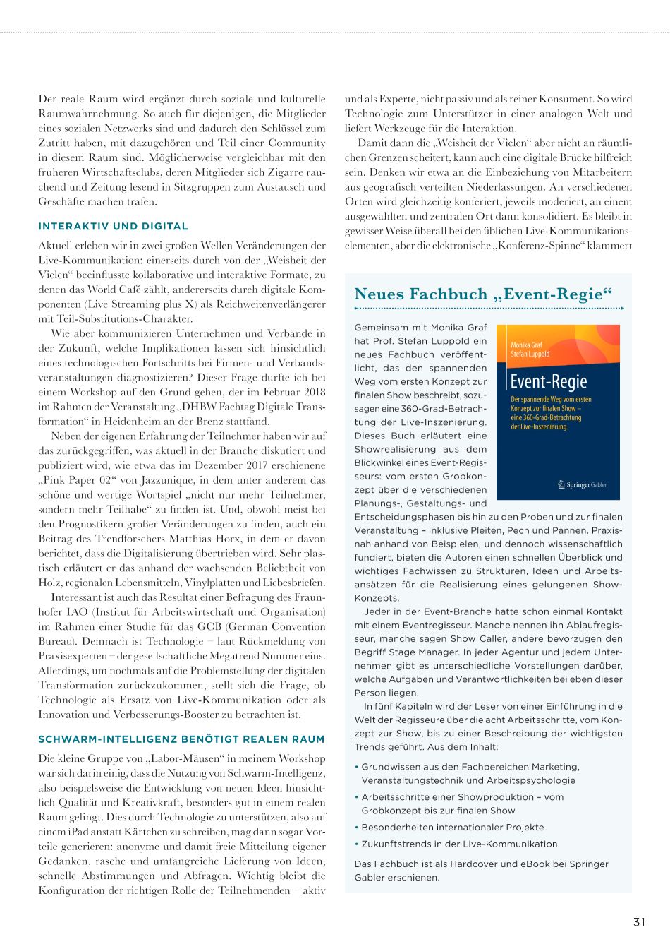 Neues Fachbuch Event-Regie