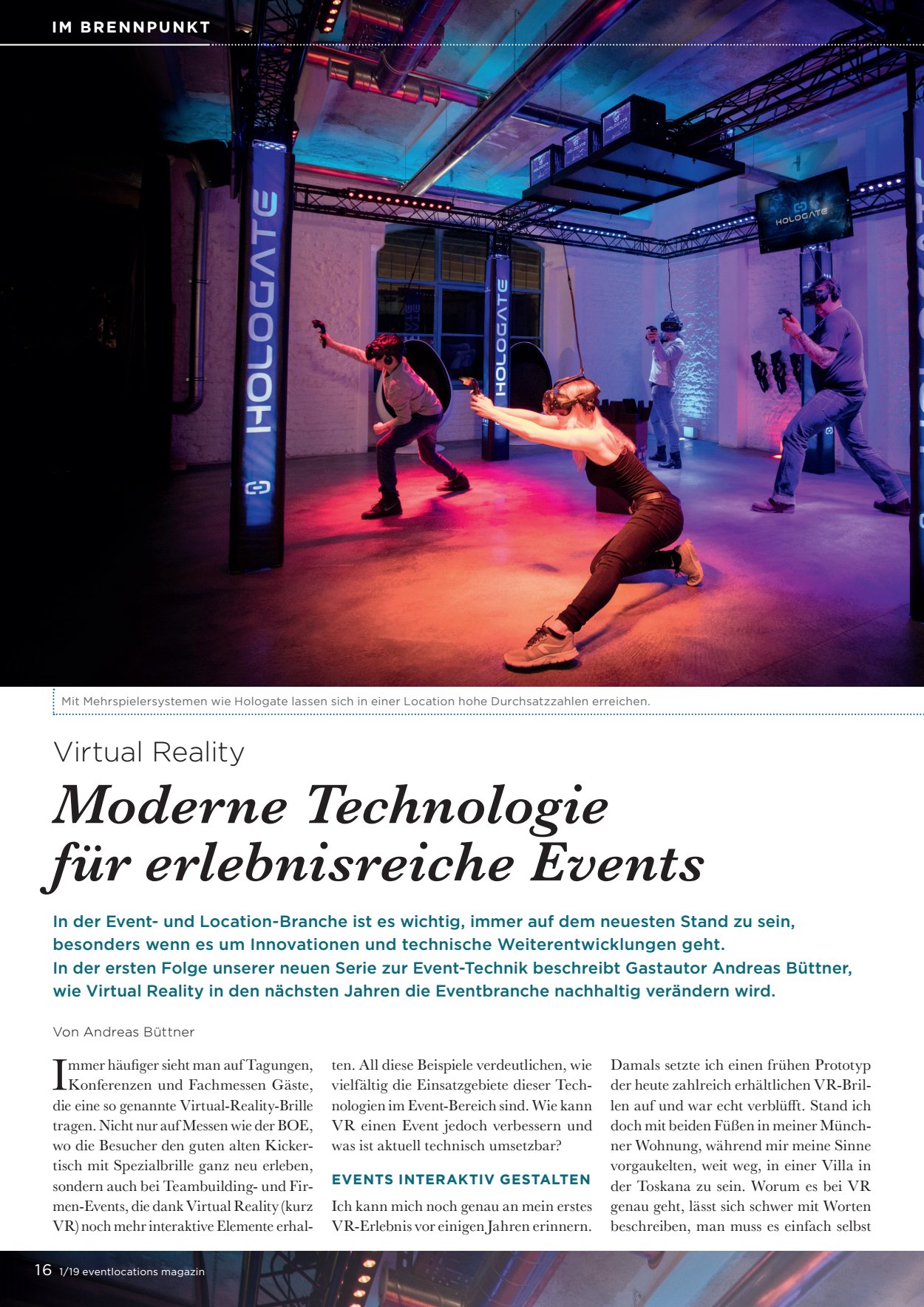 Moderne Technologie erlebnisreiche