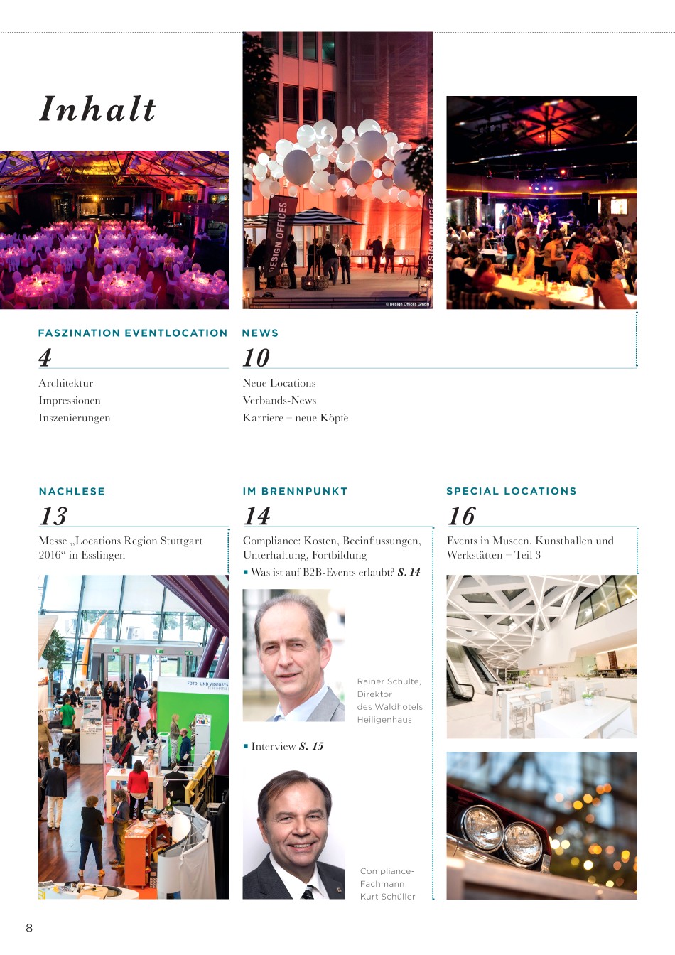 Inhal- Eventlocations magazin