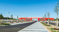 Regensburg: Jahnstadion Regensburg - Außenansicht