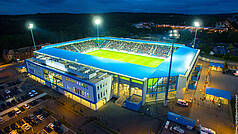 Chemnitz: Stadion Chemnitz - Stadion bei Nacht