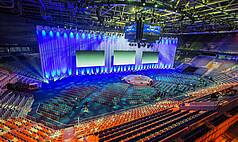 Mannheim: SAP Arena - Haupthalle - Querbespielung