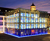 Karlsruhe: ZKM  - Zentrum für Kunst und Medien - ZKM Kubus Nacht 2