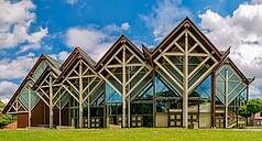 Memmingen: Stadthalle Memmingen - Memminger Stadthalle von Westen gesehen